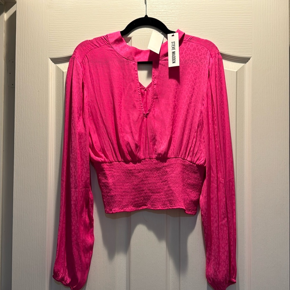 Steve Madden hot pink tonal leopard print